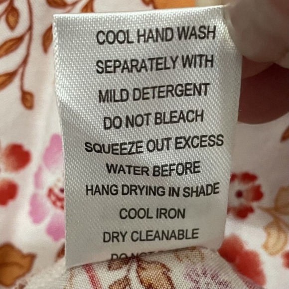 Salty Bright Dress Womens Sz 12 Pink White Floral Boho Tiered Rayon Maxi… - Picture 8 of 8